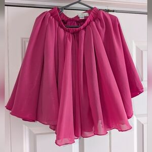 Bailey's Blossoms Vibrant Pink Chiffon Skirt